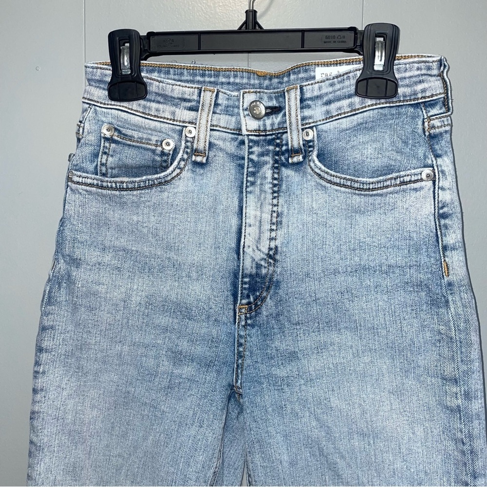 rag & bone Jake Super High Rise Ankle Cigarette Jeans in Dakota Wash Size 24 - Picture 2 of 10